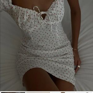 Princess Polly White Mini Dress with Roses